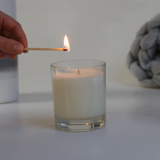 Round Clear Soy Candle White Label 30cl