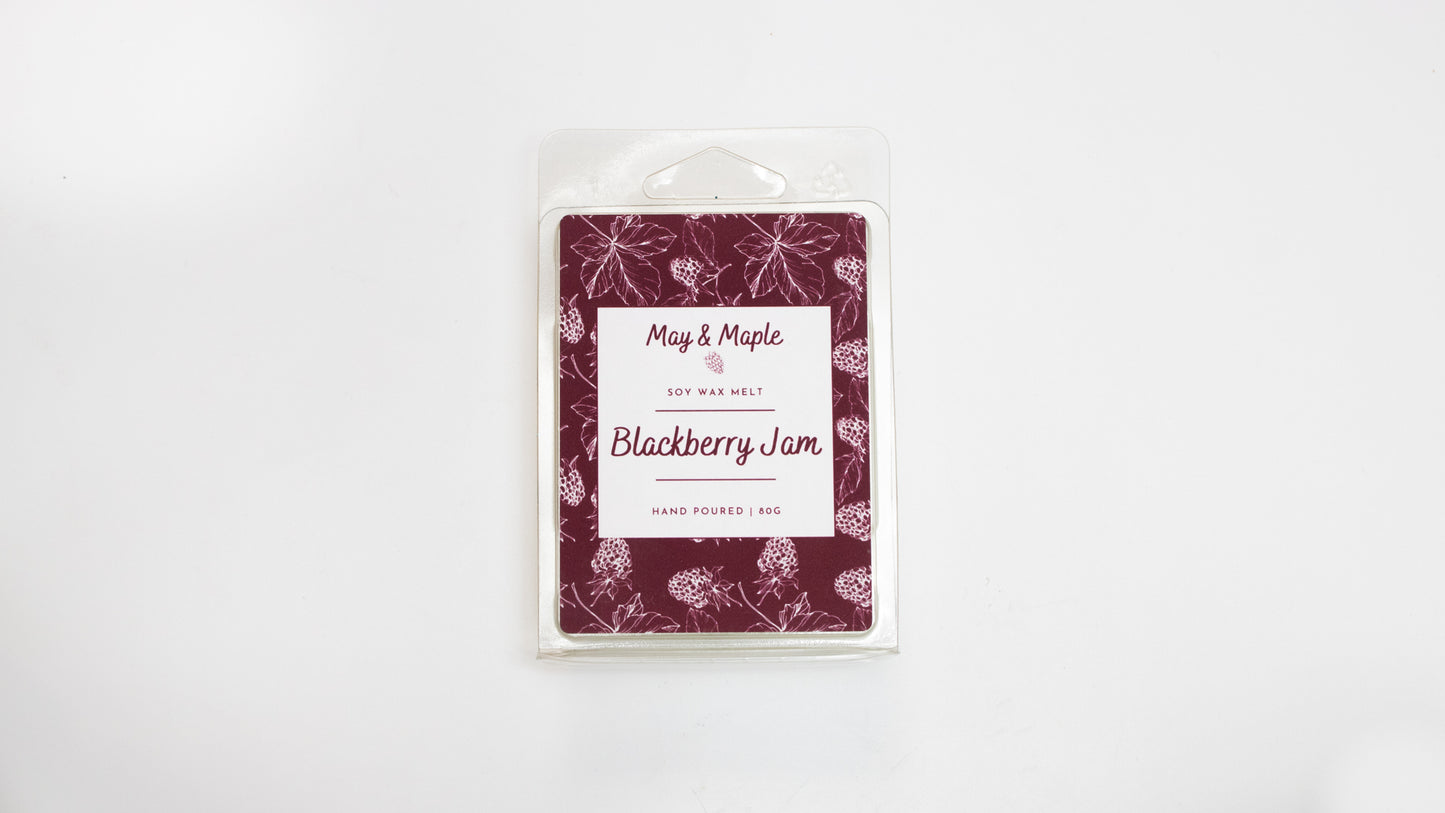 May Maple Blackberry Jam Clam Shell Soy Wax Melts