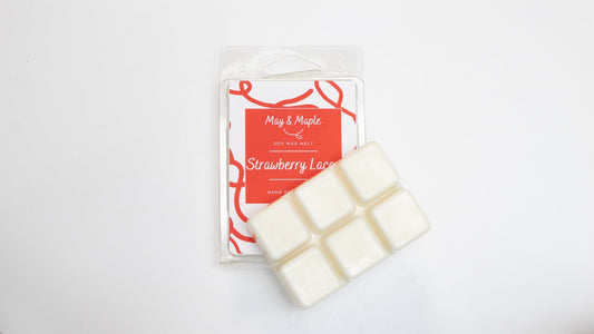 May Maple Strawberry Laces Clam Shell Soy Wax Melts