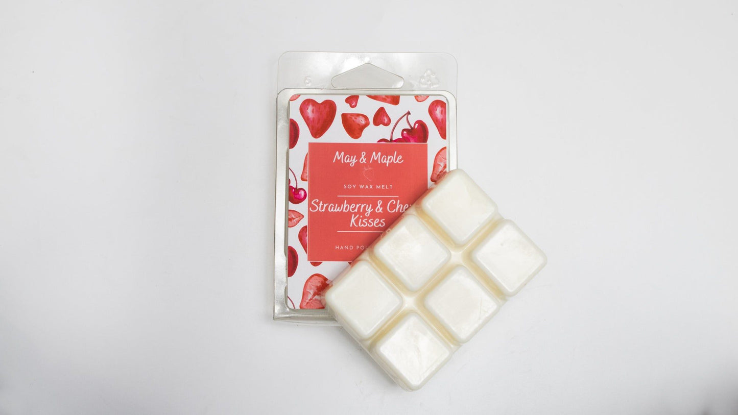 May Maple Strawberry Cherry Kisses Clam Shell Soy Wax Melts