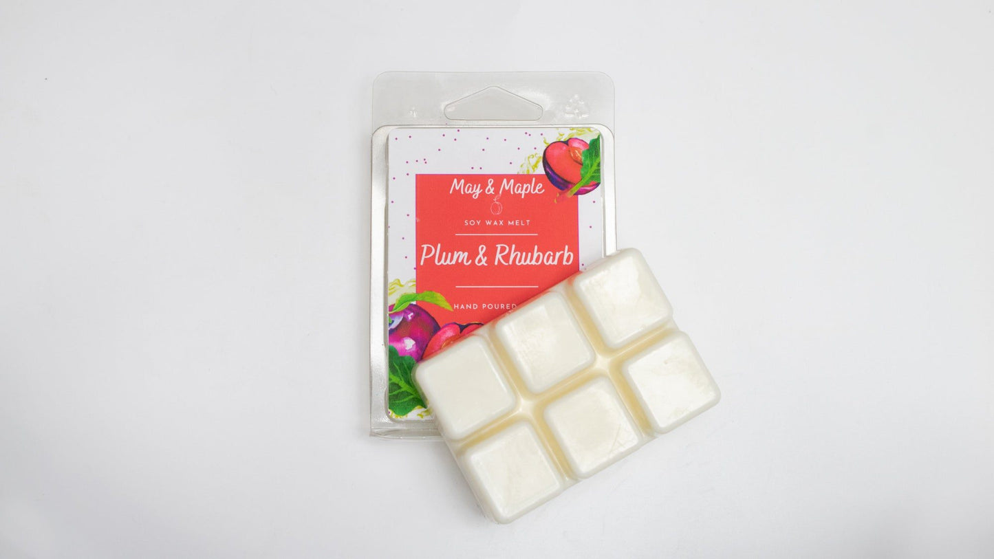 May Maple Plum Rhubarb Clam Shell Soy Wax Melts