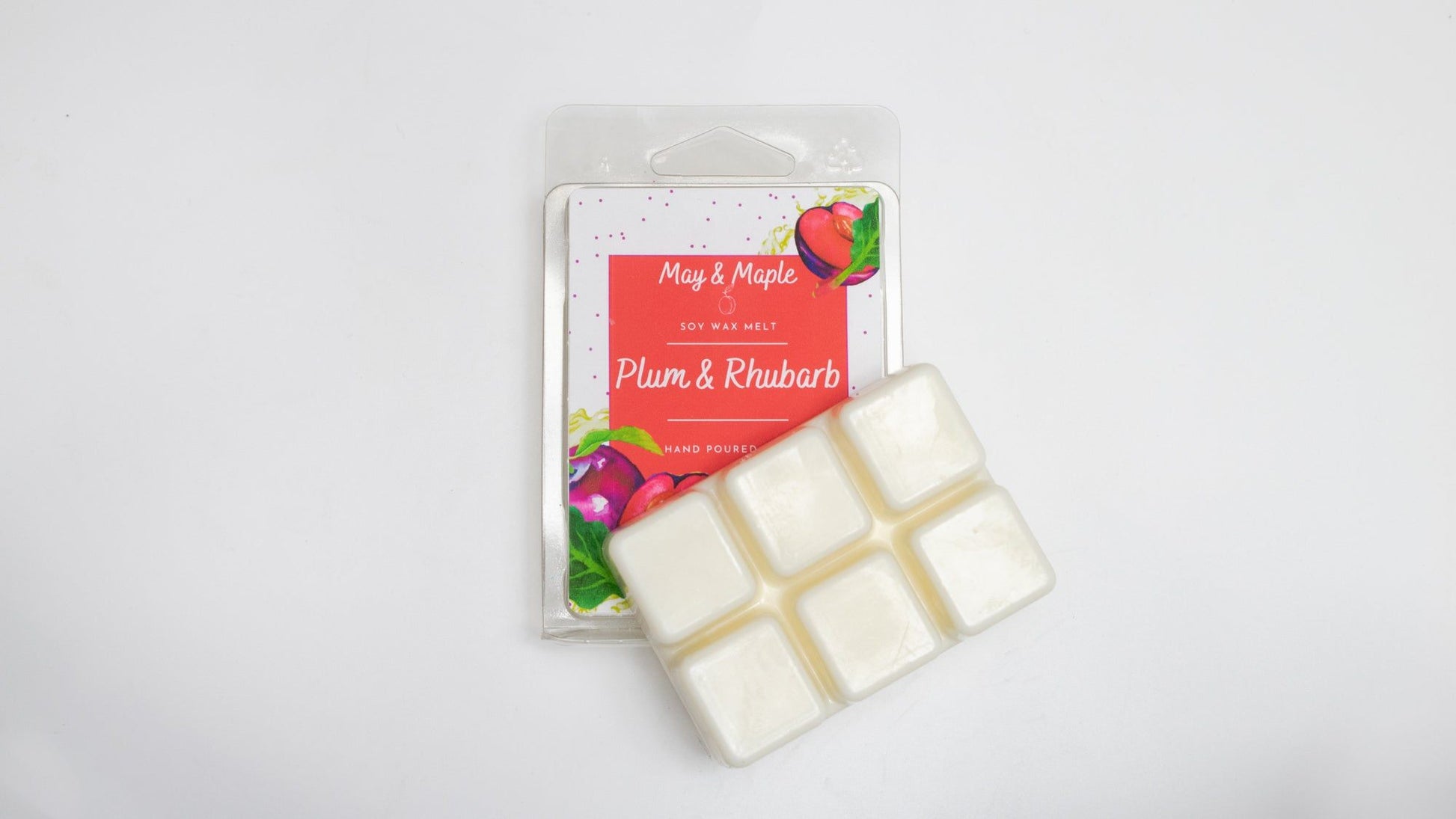 May Maple Plum Rhubarb Clam Shell Soy Wax Melts