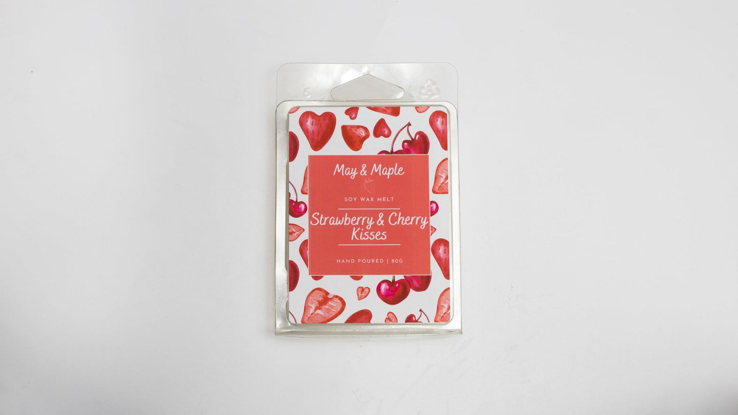 May Maple Strawberry Cherry Kisses Clam Shell Soy Wax Melts